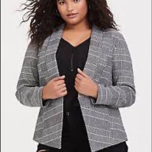 Black and white blazer